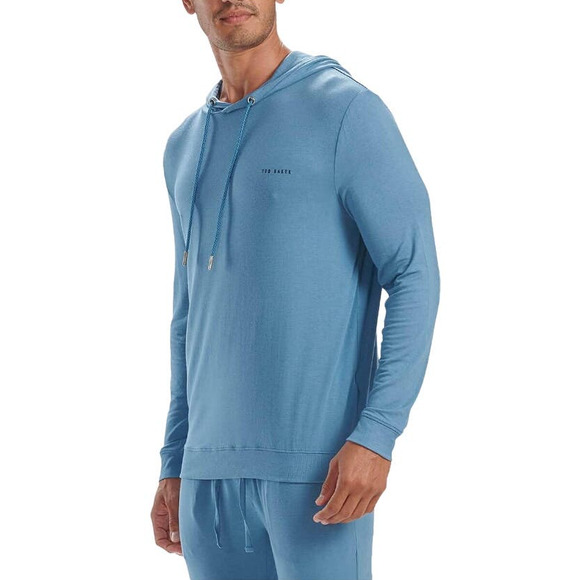 Ted Baker Other - NWT Ted Baker Men Solid Modal Hoodie Provincial Blue XL